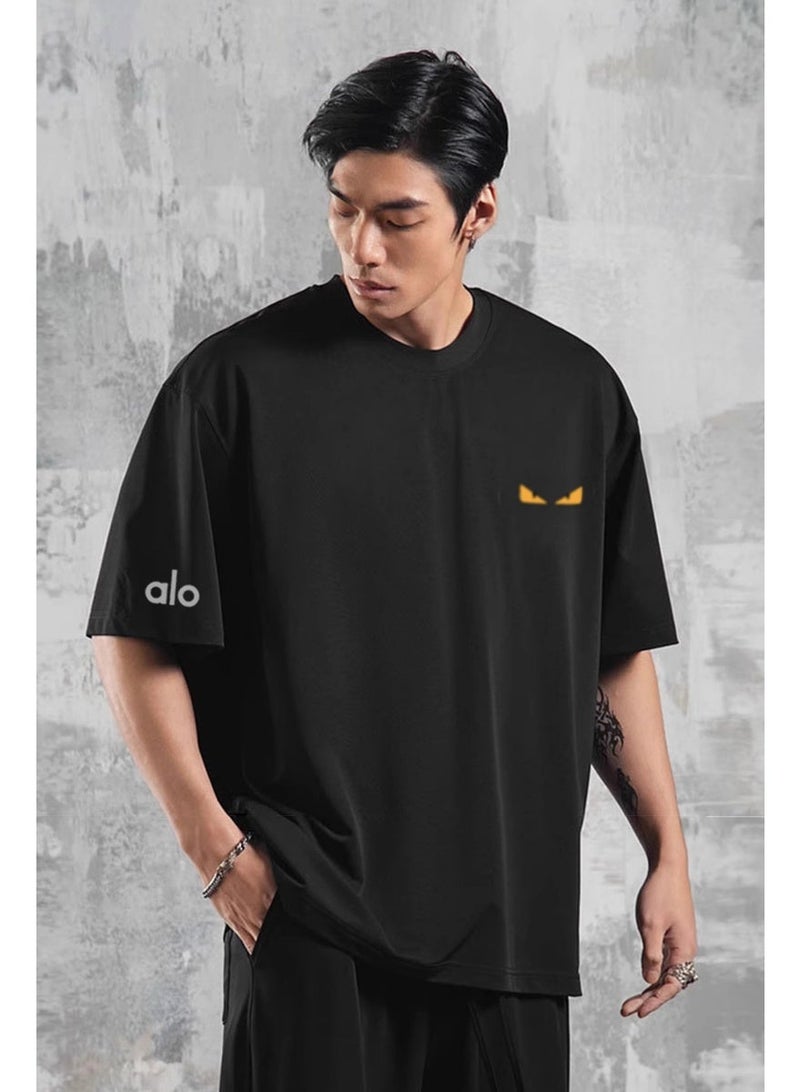 Alo Yoga casual printed men's T-shirt with simple brand logo is a multi-purpose sportswear suitable for daily leisure. - Image 3