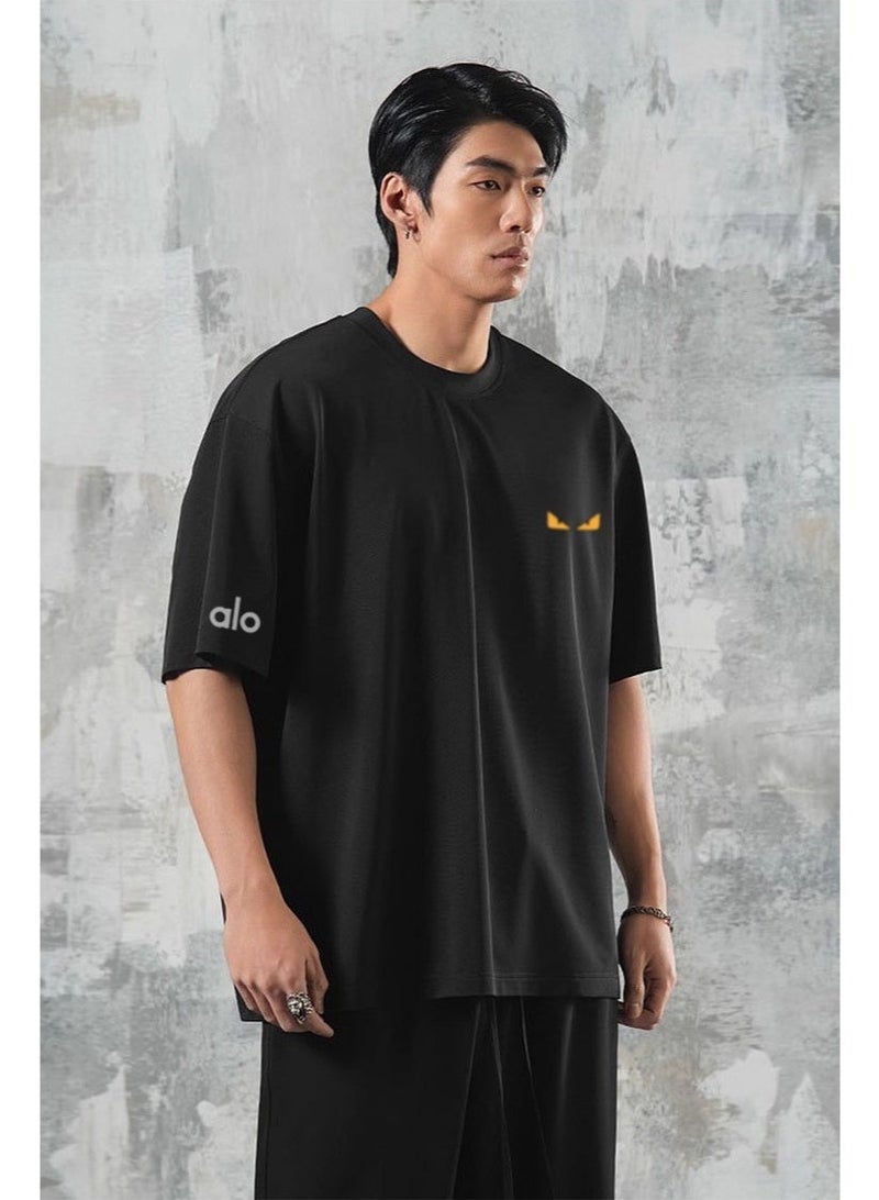 Alo Yoga casual printed men's T-shirt with simple brand logo is a multi-purpose sportswear suitable for daily leisure. - Image 4
