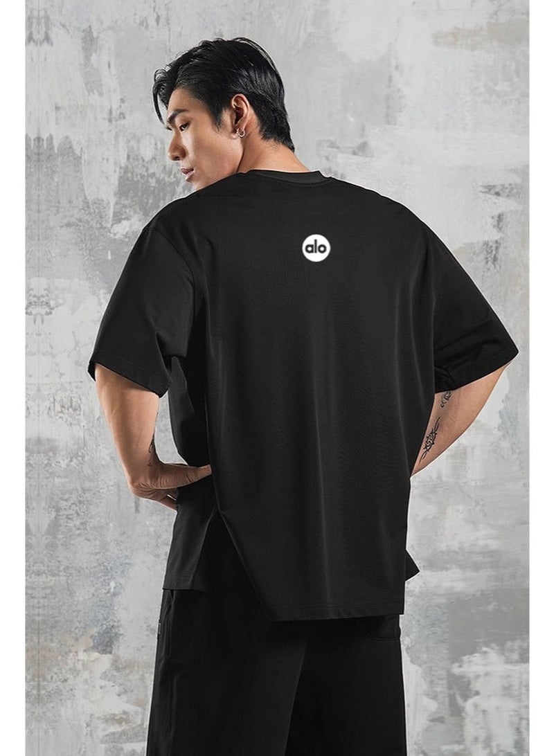 Alo Yoga casual printed men's T-shirt with simple brand logo is a multi-purpose sportswear suitable for daily leisure. - Image 5