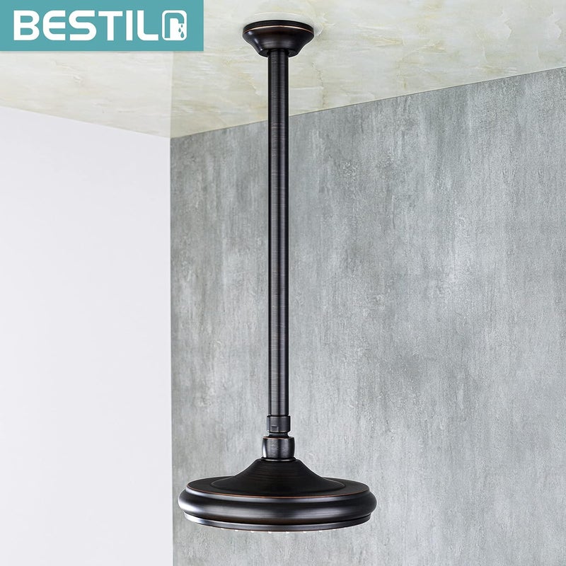 Bestill ذراع رأس دش مطري مثبت في السقف بقطر 16 بوصة مع فلانج، برونز مصقول بالزيت - Image 1