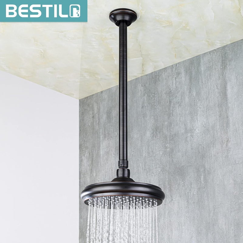 Bestill ذراع رأس دش مطري مثبت في السقف بقطر 16 بوصة مع فلانج، برونز مصقول بالزيت - Image 2