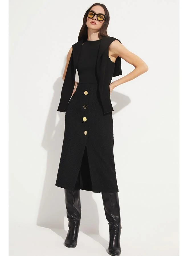 جون June Button Detailed Skirt