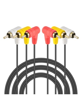 90 Degree Audio Video RCA Cable, Right Angled 3RCA Male to Male Composite AV Cable with Gold Plated for DVD, CD, TV, AV, etc (5FT/1.5M) - pzsku/Z5AEFF05822F5FE82E139Z/45/_/1737362474/ae1cb010-f8a7-486b-80cb-da171ac7fc91