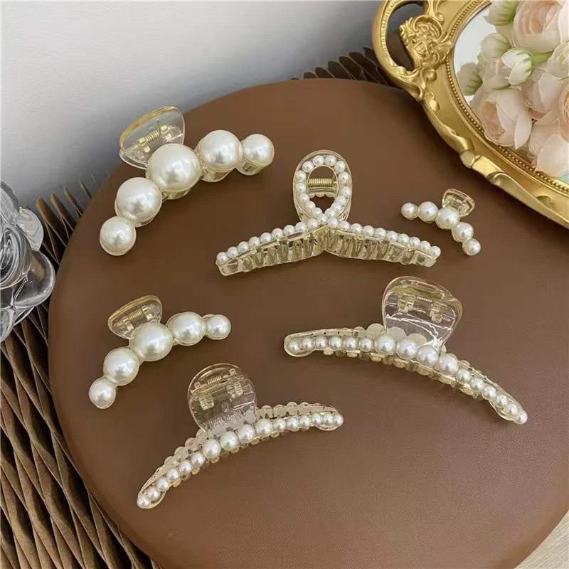 Agirlvct Pearl Hair Clips,Elegant Hair Clip Strong Hold Jaw Clips,Big Pearl Hair Claw Clips Barrettes Nonslip Birthday Mother's Day Wedding Gift for Women Girls Daughter Girlfriend (6 Pack) - Image 3