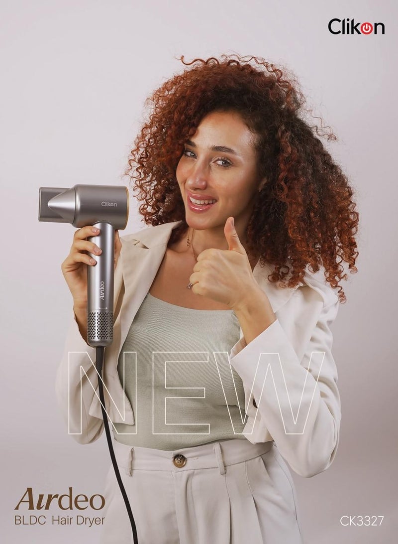 كليكون Clikon Airdeo BLDC Hair Dryer – 110 000 RPM Brushless Motor, 21 m/s Wind, LED Display, Ionic, Lightweight & Quiet - Image 2