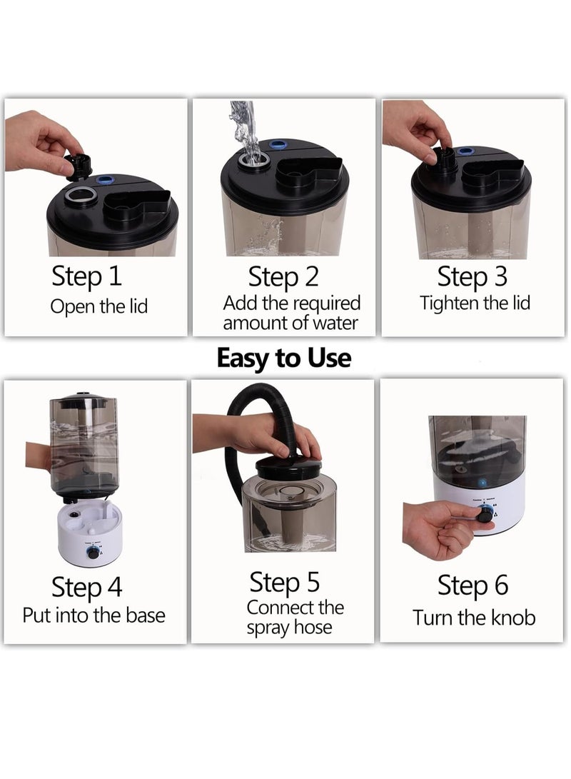 مرطب الزواحف بسعة 4 لتر ومعطّر الضباب لأحواض الزواحف مع أنبوب، سعة كبيرة، مثالي لحوض الزواحف مثل الكاميليون والتنين اللحية والزواحف البرمائية - Image 4