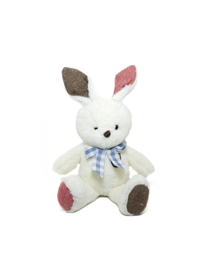 DANUBE HOME 65cm White Bunny Plush with Ribbon – Soft & Huggable Stuffed Rabbit Toy for Kids | Cute Cuddly Gift for Girls, Babies & Nursery Decor - Image 3