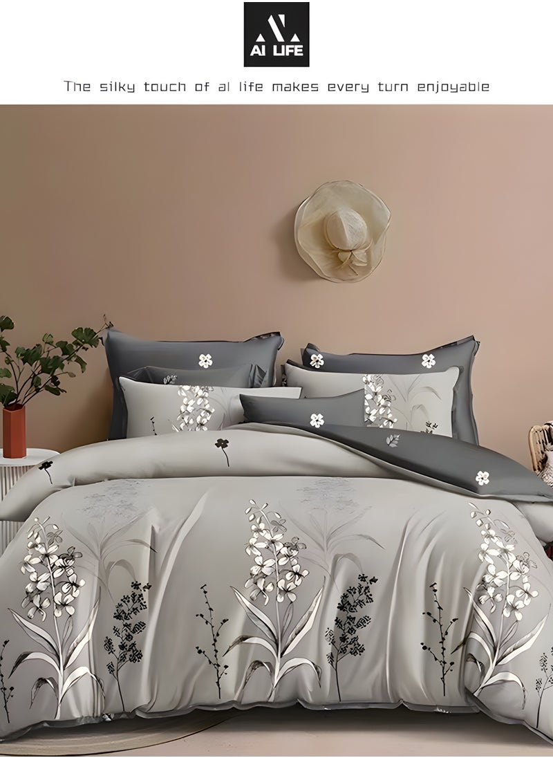Al LIFE AI LIFE Luxury 6-Piece King Bedding Set – Ultra-Soft Microfiber Bed Sheets with Deep Pocket Fitted Sheet, Duvet Cover & 4 Pillowcases – Breathable, Durable & All-Season Comfort  - Image 1