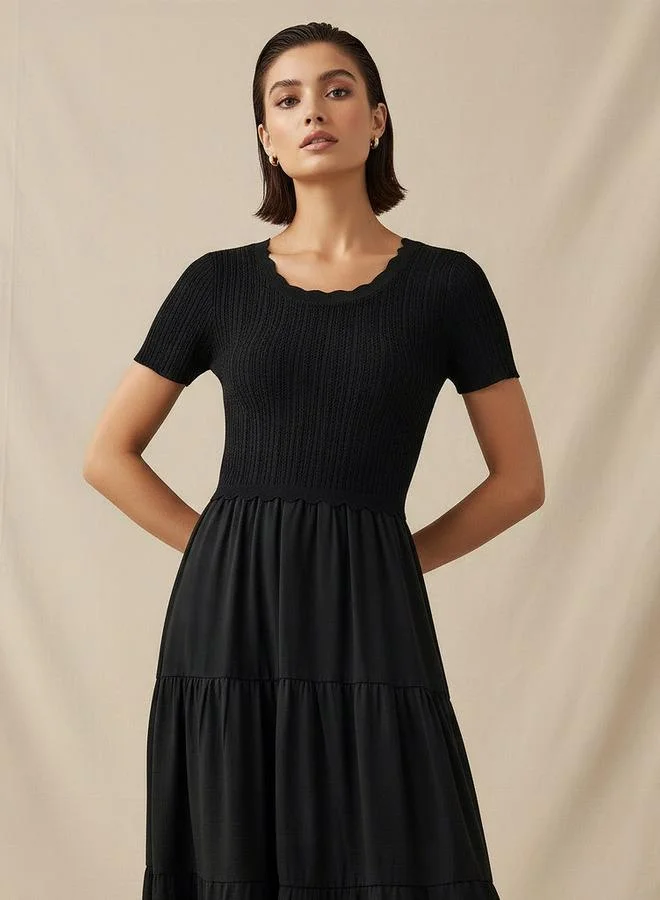 2Xtremz 2Xtremz Tiered Midi Dress