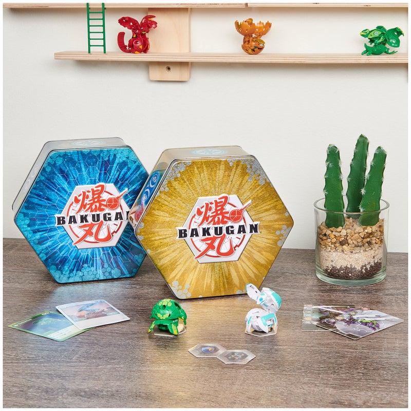 BAKUGAN Bakugan Baku-Tin, Premium Collector’s Storage Tin with 2 Mystery (Style May Vary), Kids Toys for Boys Aged 6 and Up  - Image 4