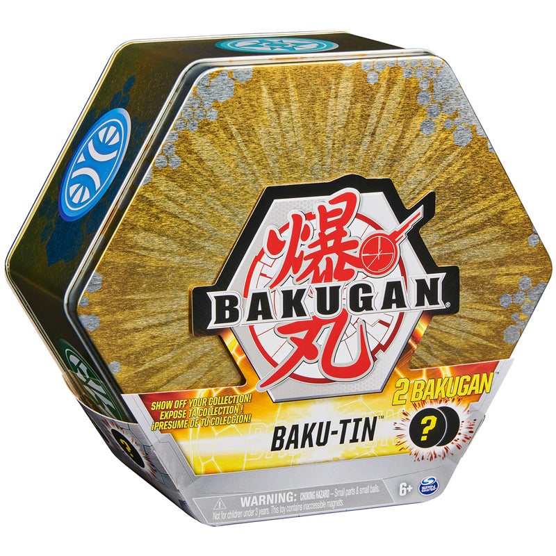 BAKUGAN Bakugan Baku-Tin, Premium Collector’s Storage Tin with 2 Mystery (Style May Vary), Kids Toys for Boys Aged 6 and Up  - Image 3