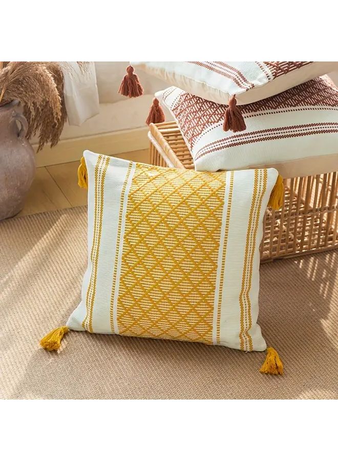 Bohemian Pillow Cover White And Grey 45x45cm Jacquard Throw Pillowcase Home Decor Waist Cushion For Sofa - Image 1