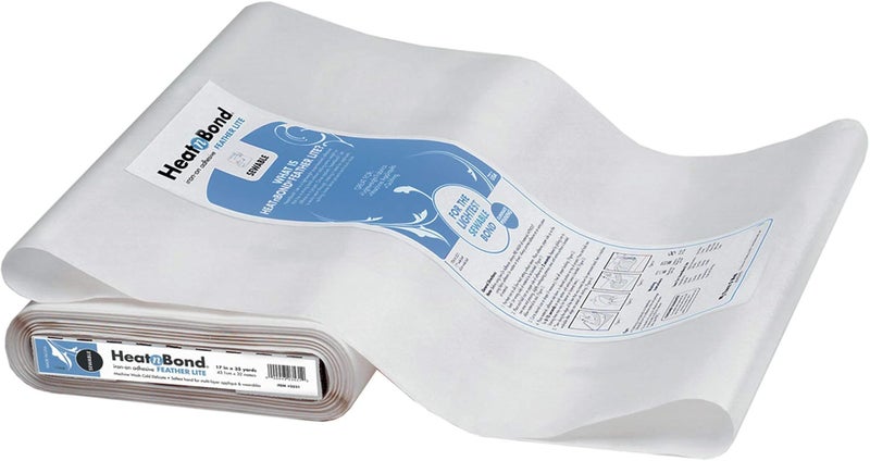 1 HeatnBond FeatherLite لاصق بالكي، 17 بوصة × 35 ياردة، أبيض - Image 1