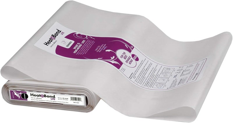 1 HeatnBond FeatherLite لاصق بالكي، 17 بوصة × 35 ياردة، أبيض - Image 4