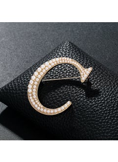 26 Pearl Alphabet Brooches Vintage Fashion Accessory 【C】