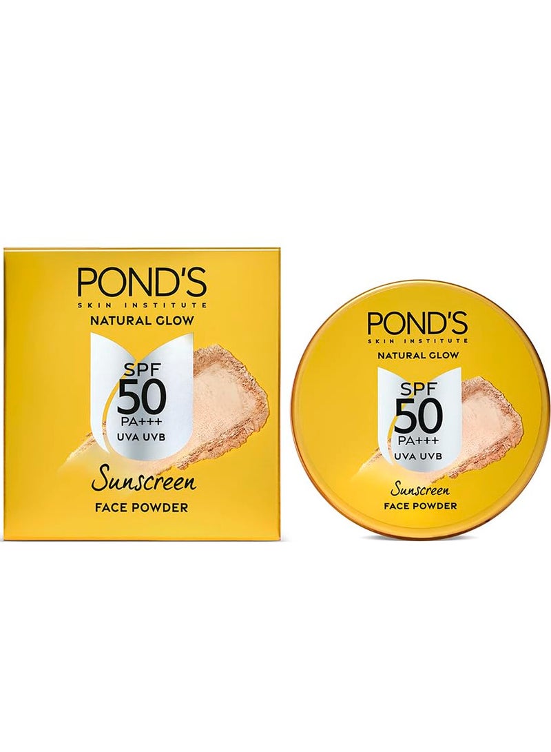 Pond's Natural Glow Sunscreen Face Powder 20g | SPF 50 | PA++ + | UVA & UVB For All Skin Types - Image 2