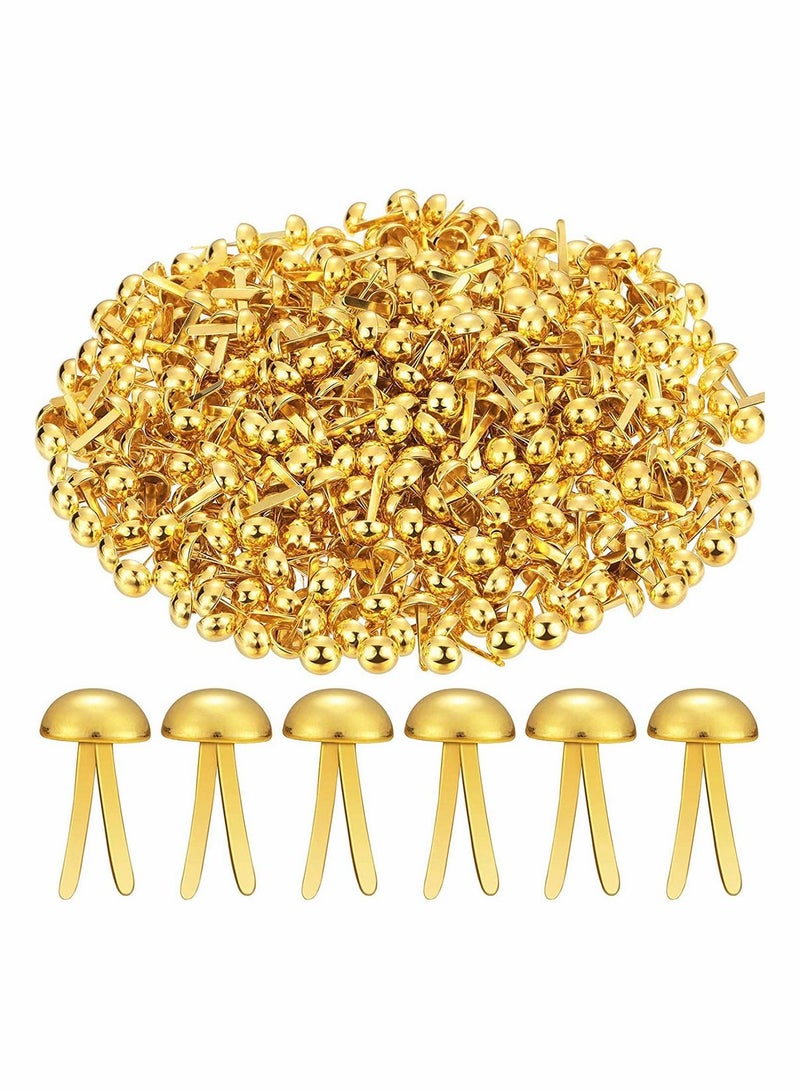 Excefore Paper Fasteners Brads 500 Pieces Round Fasteners for Art Crafting School Project, Decorative, Paper Craft, Scrapbooking, DIY Supplies, Mini Brads Fasteners, 8 x 15 mm - Image 1