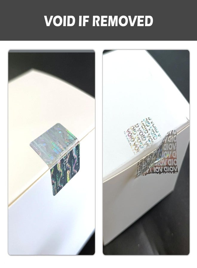 ILMBVM 1.18X0.79 inch Silver High Security Sticker Hologram Tamper Evident Seal Warranty Void Labels with Unique Serial Number 350pcs - Image 3