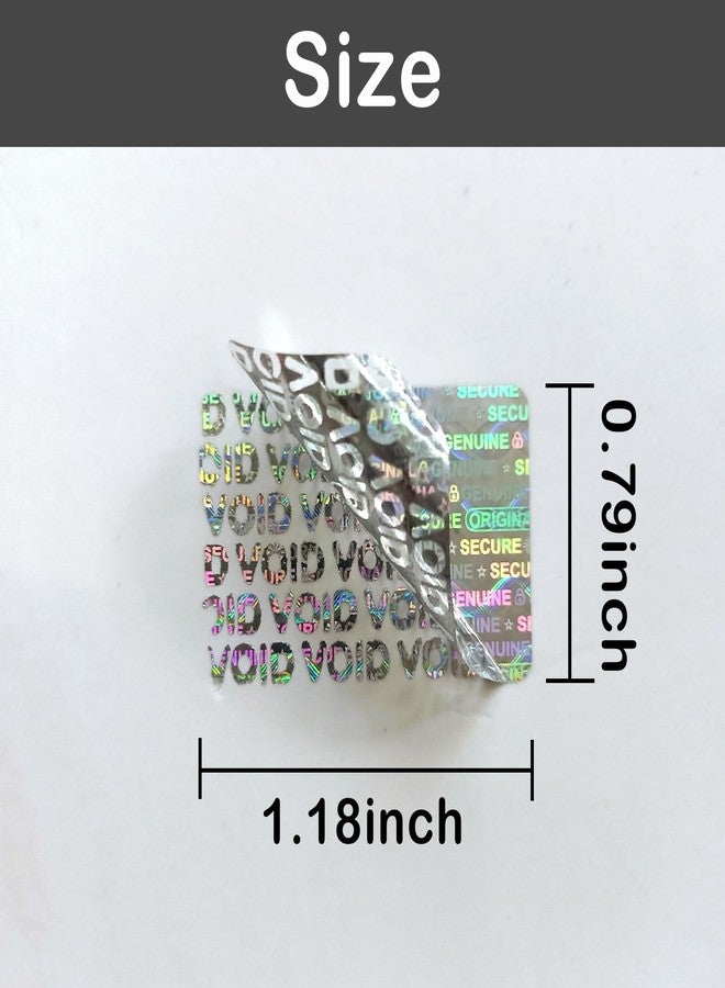 ILMBVM 1.18X0.79 inch Silver High Security Sticker Hologram Tamper Evident Seal Warranty Void Labels with Unique Serial Number 350pcs - Image 5