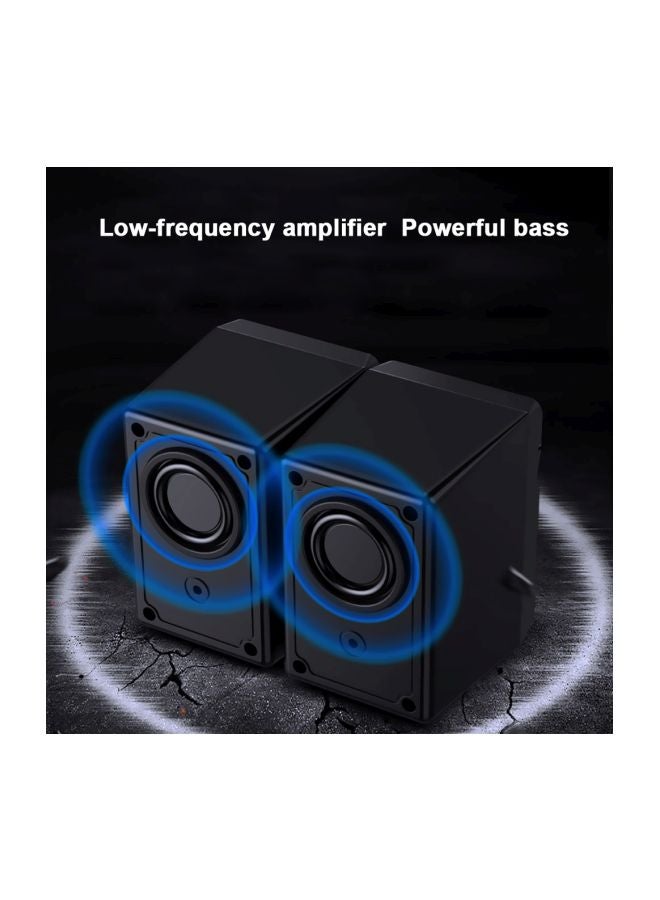 مكبر صوت مكتبي بمنفذ USB 2.1 طراز V128 الأسود / الأزرق - Image 5
