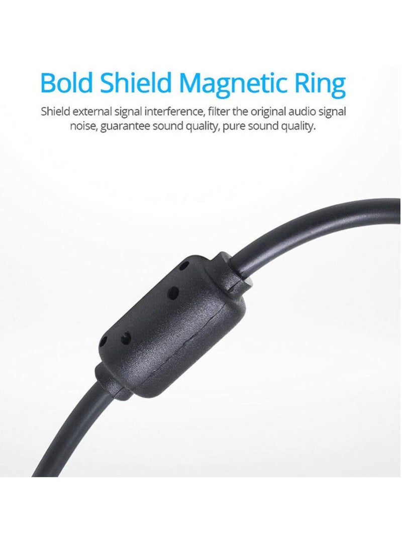 AROAQ Usb External Sound Adapter, Usb7.1 External Usb Audio Adapter Sound Card, Usb Headset Adapter Stereo Headphone Adapter With Line 5hv2 Earphone, Black - Image 3