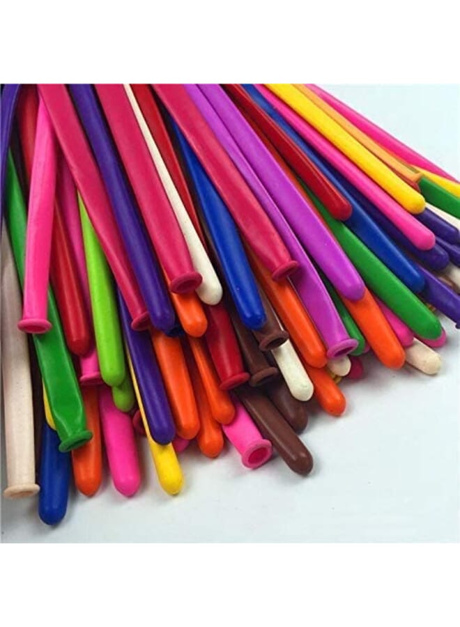 Party Time 100 Pieces Latex Long Balloons For Party Events And Gatherings - Image 1