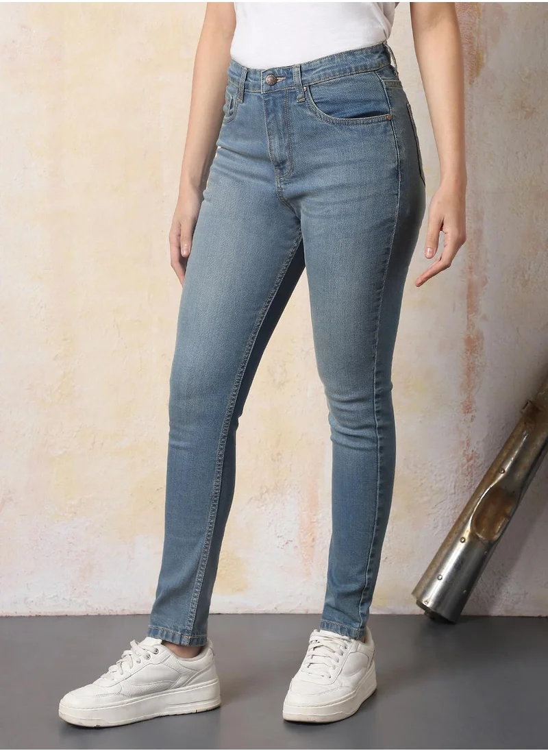 هاي ستار Stay effortlessly stylish with this comfortable Blue Skinny Fit Jeans Washed design crafted from 80% Cotton, 18% Polyester,2% Spandex with Button closure.