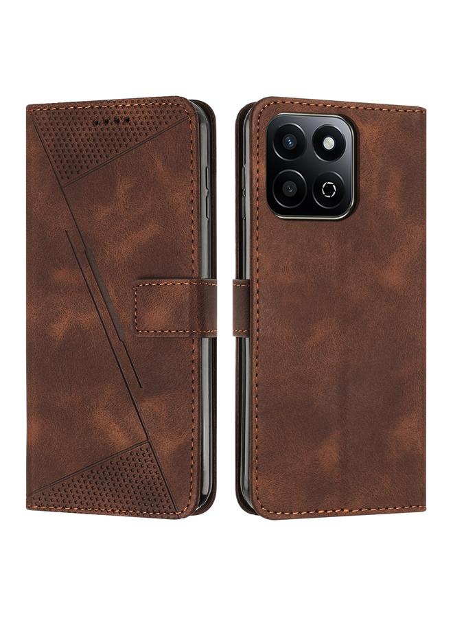 S-TOP Case For Honor X7c 4G / 200 Smart Dream Triangle Leather Phone Case with Lanyard - Image 1
