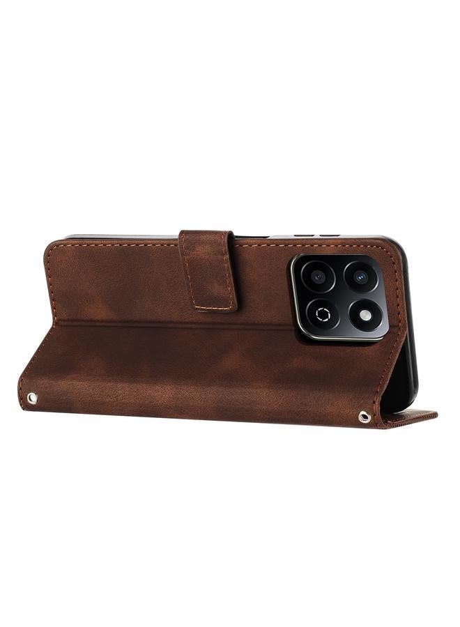 S-TOP Case For Honor X7c 4G / 200 Smart Dream Triangle Leather Phone Case with Lanyard - Image 3