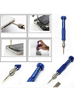 ikis ikis Multifunctional Small Magnetic Precision Pocket Mini Screw Driver Set for Eyeglass Smartphone Tablet Watch Repair Tool Kit 5in1 Multifunctional Screw Driver  - Image 4