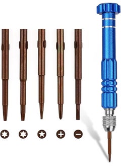 ikis ikis Multifunctional Small Magnetic Precision Pocket Mini Screw Driver Set for Eyeglass Smartphone Tablet Watch Repair Tool Kit 5in1 Multifunctional Screw Driver  - Image 1