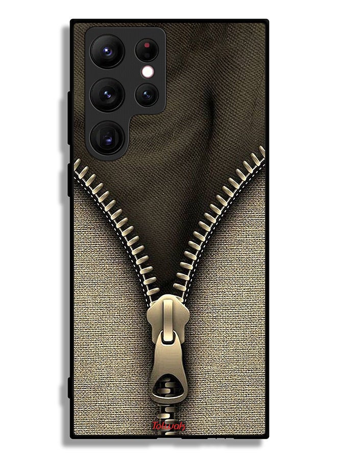 Tolwak Samsung Galaxy S22 Ultra 5G Protective Case Cover Zip Pattern - Image 3