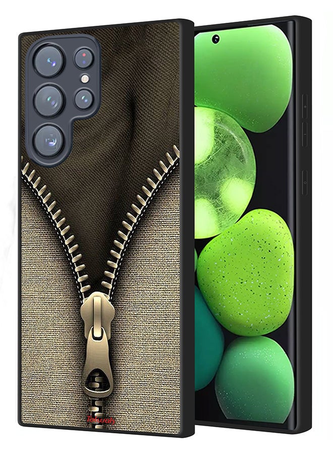 Tolwak Samsung Galaxy S22 Ultra 5G Protective Case Cover Zip Pattern - Image 1