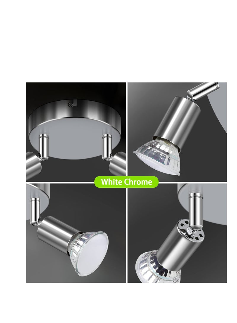 مصباح سقف LED قابل للدوران، مصباح دائري دوار في اتجاهين، مصابيح سقف LED، مصباح سقف للمطبخ، غرفة المعيشة، غرفة النوم، كروم أبيض - Image 3