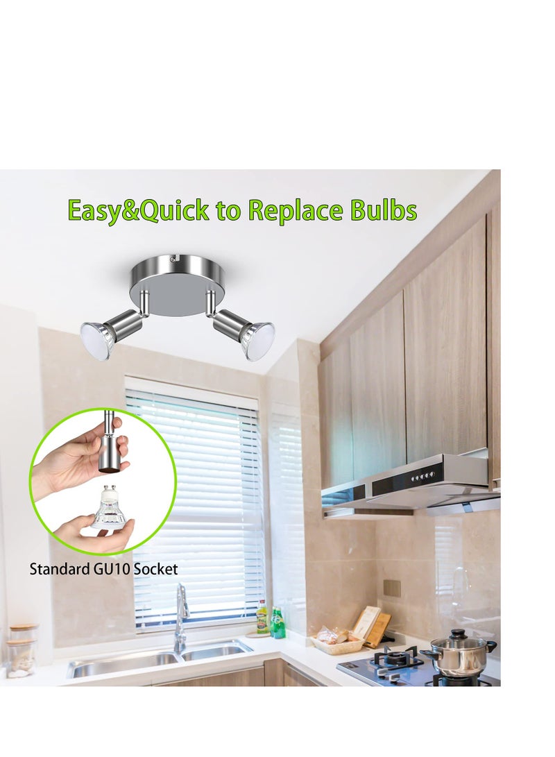 مصباح سقف LED قابل للدوران، مصباح دائري دوار في اتجاهين، مصابيح سقف LED، مصباح سقف للمطبخ، غرفة المعيشة، غرفة النوم، كروم أبيض - Image 4