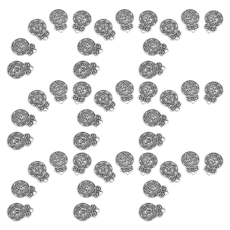 💍 مجموعة ١٠٠ قطعة من تعليقات المجوهرات بتصاميم متنوعة لصناعة القلادات والأساور من معدن رمادي - Image 3
