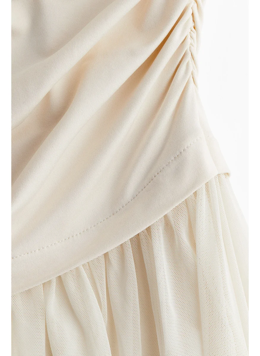 اتش اند ام Draped Mesh-Skirt Dress