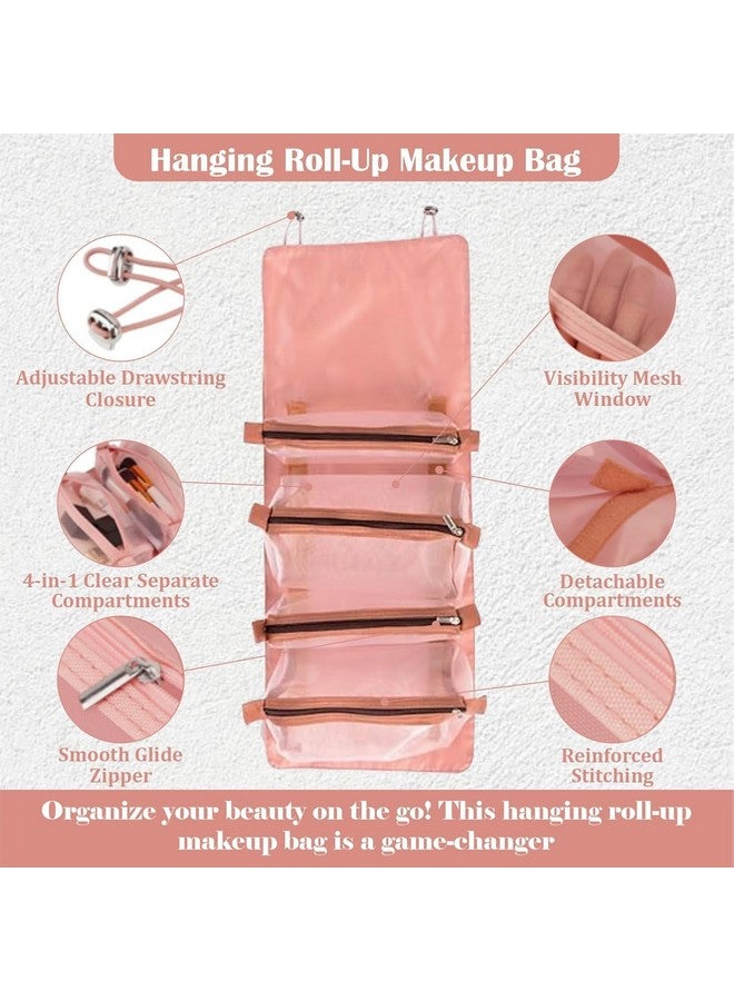CPEX 4-in-1 Transparent Separate Compartments with Zipper Large Capacity Makeup Pouches for Women, Makeup Bag Makeup Organizer, Foldable for Makeup Accessories, Storage Bag for Cosmetics - Image 4