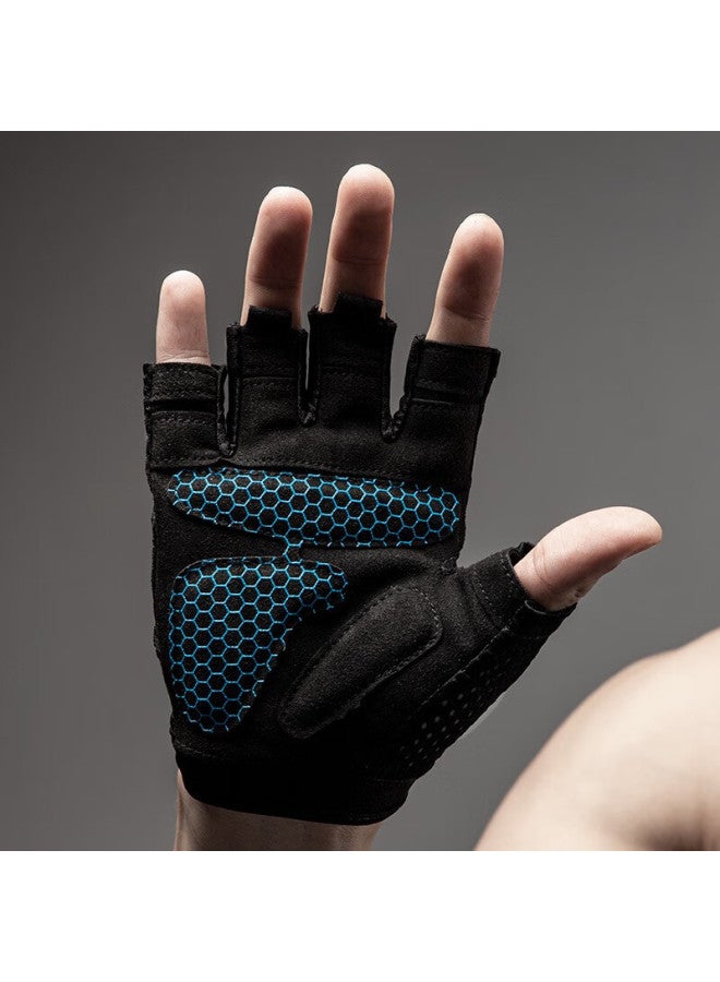 Lac Fitness Gloves For Women, Non-slip Half-finger Sports Gloves For Men, Durable Half-finger Wrist Guards For Gym Equipment Training, Black Breathable Size S - Image 5