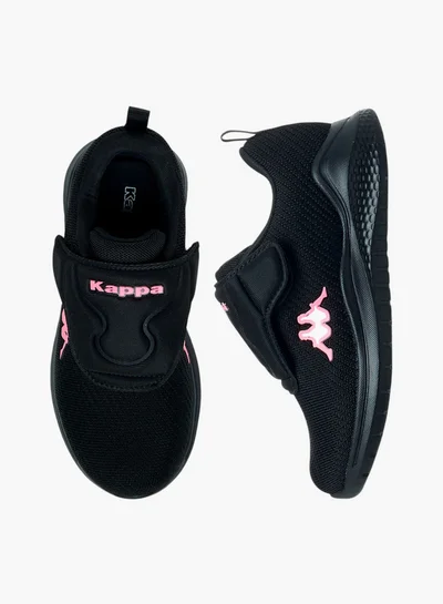 Kappa Girls' Textured Sports Shoes with Hook and Loop Closure