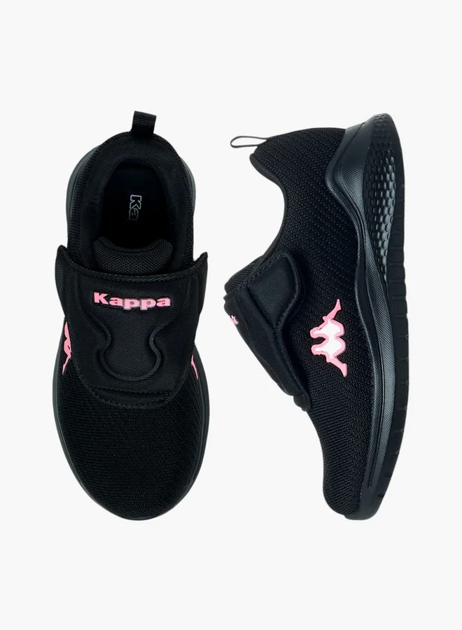 Kappa Girls' Textured Sports Shoes with Hook and Loop Closure
