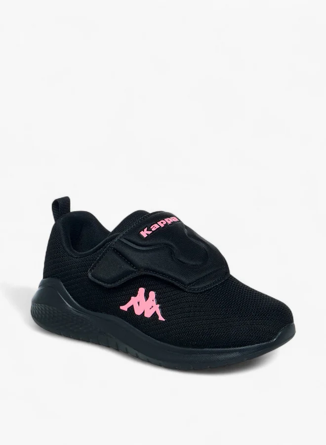 Kappa Girls' Textured Sports Shoes with Hook and Loop Closure