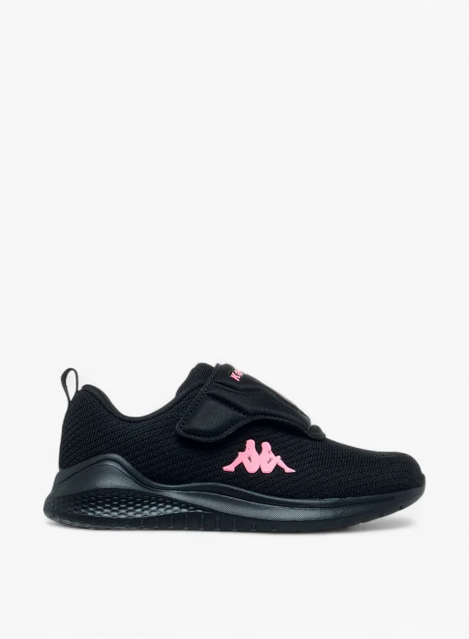 Kappa Girls' Textured Sports Shoes with Hook and Loop Closure
