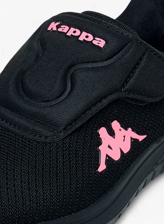 Kappa Girls' Textured Sports Shoes with Hook and Loop Closure