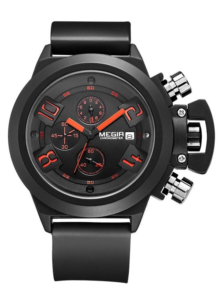 MEGIR Multifunction Men's Sports Silicone Band Waterproof Calendar Quartz Watch 2002G  - Image 3