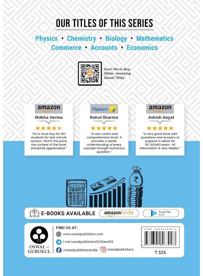 Oswal - Gurukul Accounts Most Likely Question Bank for ISC Class 12 Exam 2023 - Chapterwise & Categorywise, New Paper Pattern (MCQs, Case, A&R Based, Previous Years' Board Qs), Answering Tips