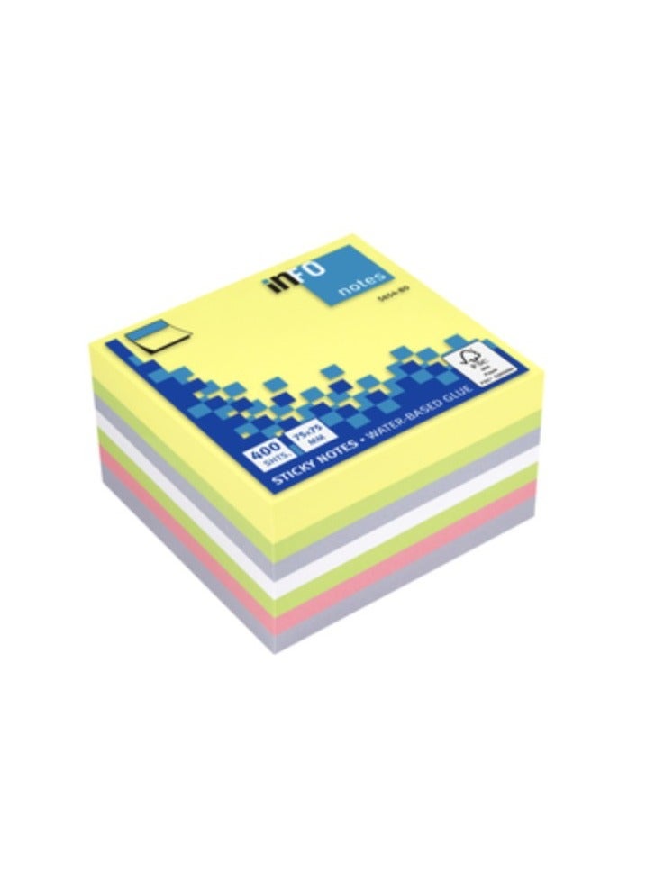 infonotes - STICKY NOTE, 400 sheets, 75x 75mm, Brilliant color made in germany - Image 1