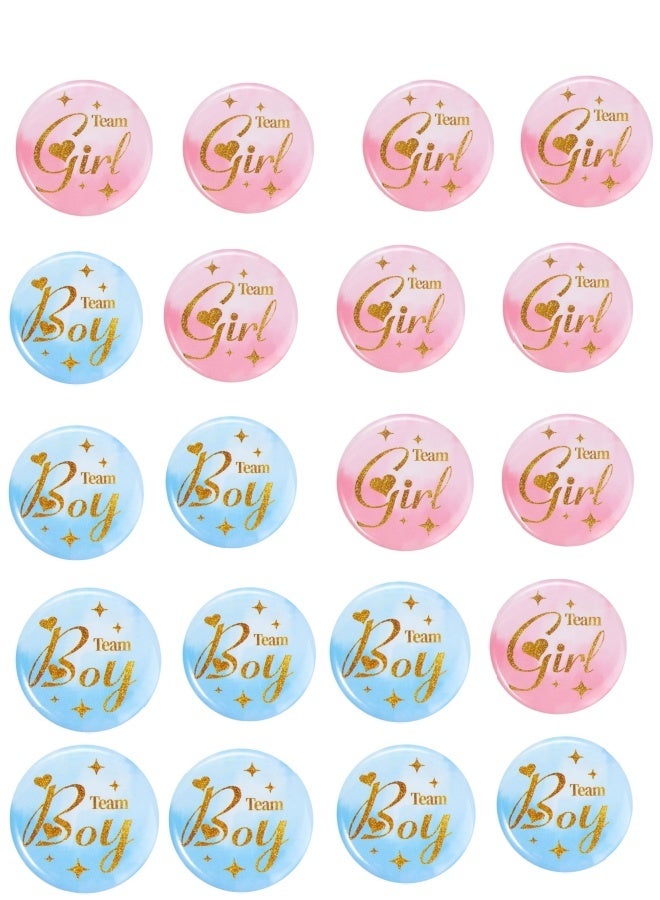 XIYU 20-Piece Baby Gender Reveal Party Badges for Baby Shower Party Games, Party Supplies and Party Favors - Image 2