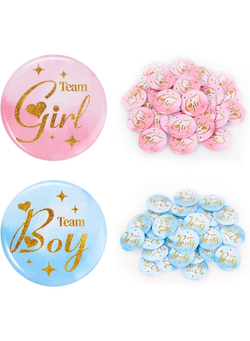 XIYU 20-Piece Baby Gender Reveal Party Badges for Baby Shower Party Games, Party Supplies and Party Favors - Image 1