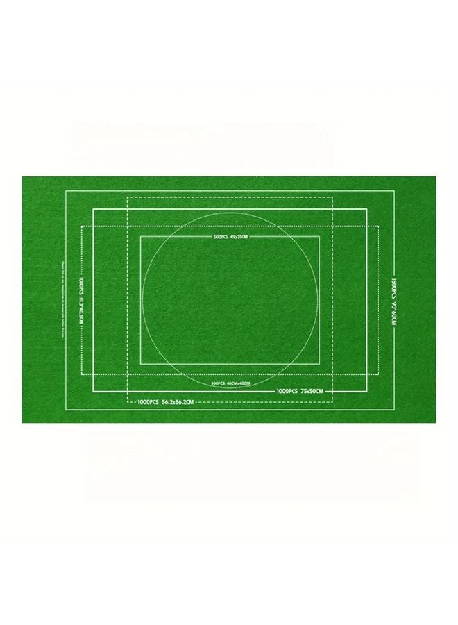 Green Portable Felt Jigsaw Puzzle Mat Roll With 4 Trays Storage Bag Holds 1500 Pieces - Image 1